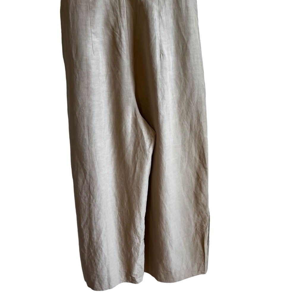 Club Monaco Beige Sleeveless Linen Blend Jumpsuit - Picture 13 of 16